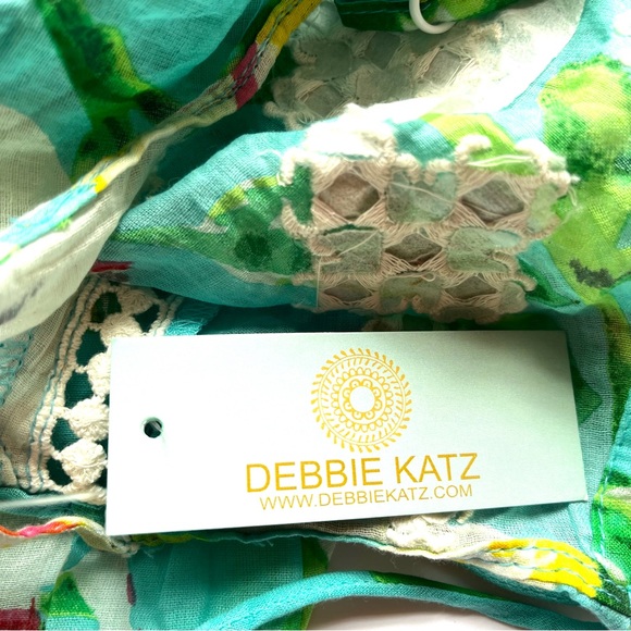 Debbie Katz Amari Multi Color Floral Short Dress Cover Up - NWT - Picture 11 of 11